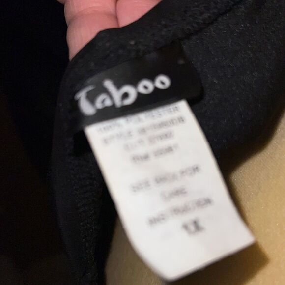 Nwot! Taboo beautiful long black gown! Beautiful rhinestone center design! - Picture 9 of 9